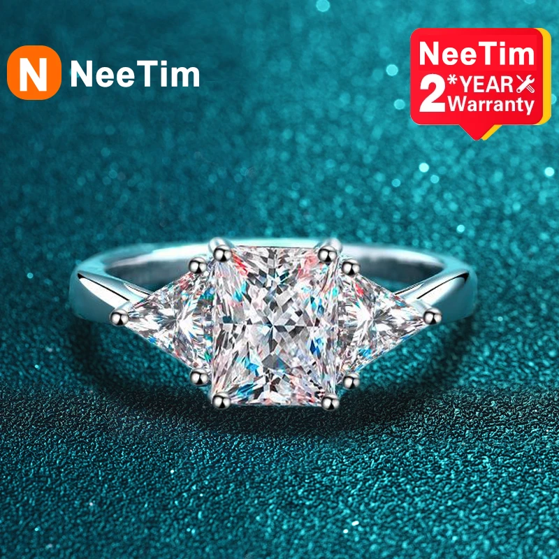 Lab Diamond Ring Emerald Cut Lab Grown Diamond Rings Neetim Emerald