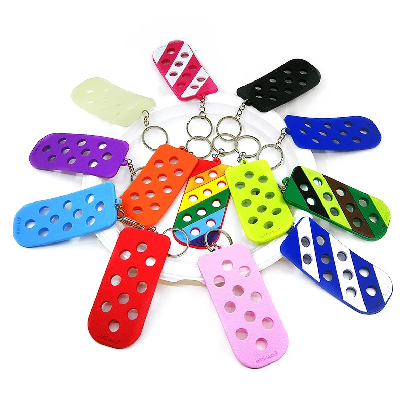 1PCS Keychain Board Accessory Star Keychain Key Plate fit Metal Letter Croc Shoe Charms Cute Handbag Pendant Friends Gift