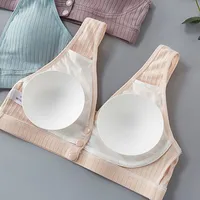 Cotton Front Button Maternity Nursing Bra - Breathable & Wire-Free
