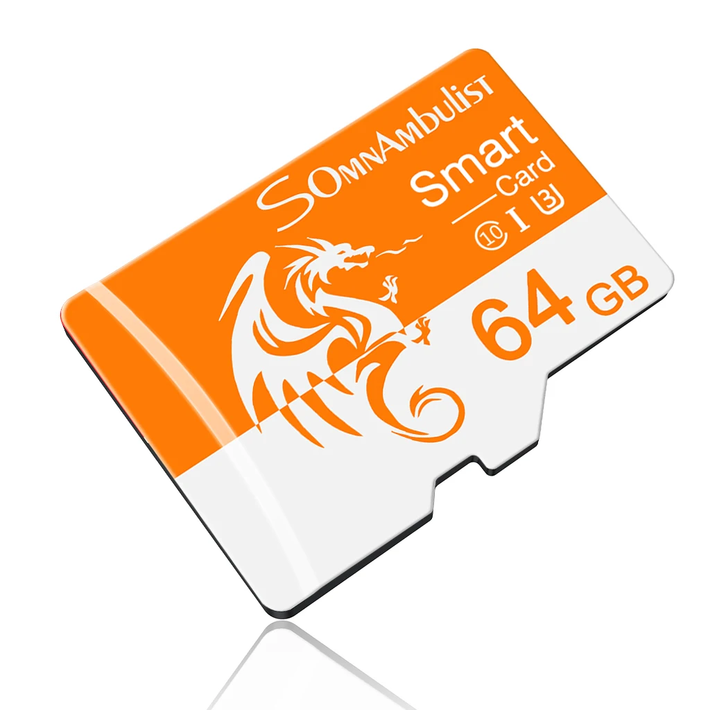 SOMNAMBULIST Memory Card TF Card, 64GB High Speed C10 U3 A1 Mini TF Card for Drone Audio Surveillance Device