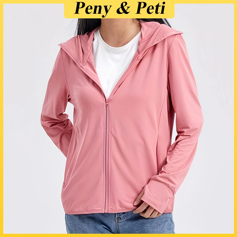 Women Sunscreen Jacket Plus Size UV Proof Coat UPF50+ Beach Hoodie Windproof Soft Comfortable Quick-drying Sports Hiking Clothes
