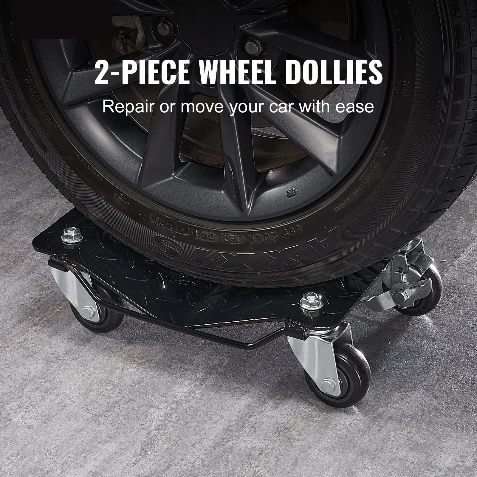 2PCS Wheel Dolly 3000 lbs/1360 kg Car Dollies, Wheel Dolly Car Tire Stake Set of 2 Piece, Heavy-duty Car Tire Dolly Moving Cars