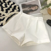 MEXZT Elegant Suit Shorts Women Korean Fashion Black Wide Leg Shorts Summer Office Ladies White High Waist All Match Short Pants - Image 2