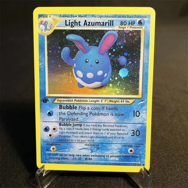 Pokémon Cards Foil Flash Card Neo Destiny Series Celebi Dark Donphan Light Flareon Collection Cards Model Toy Gifts Proxy Card 5