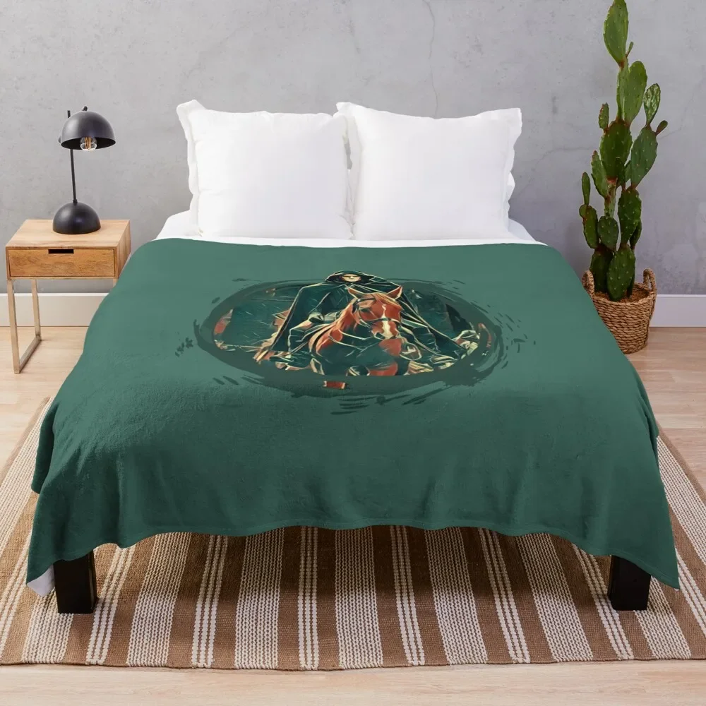 The Rider And Roach - Fantasy Throw Coperta Sofa Throw Stuffeds Coperte Anime