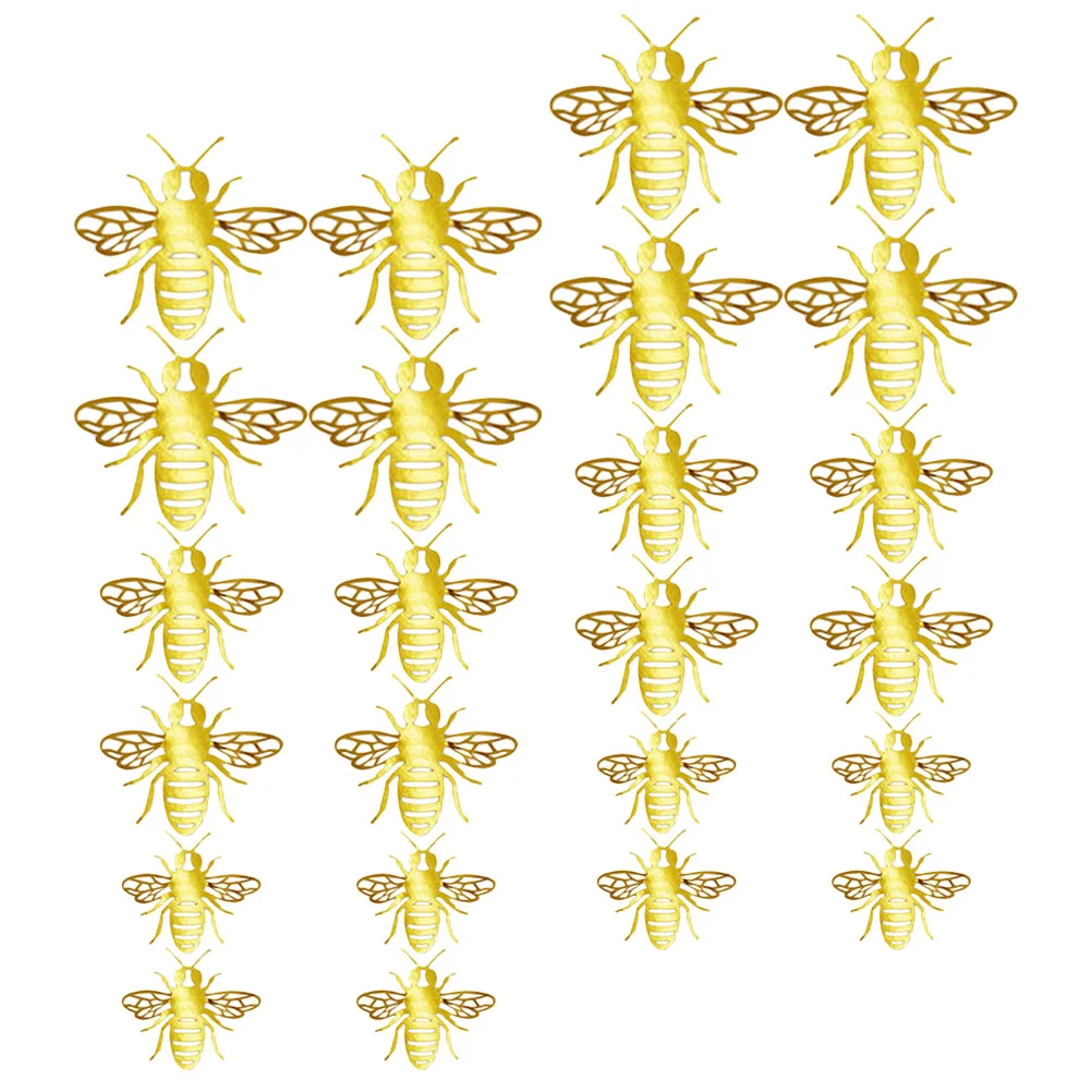 

24 Pcs Bee Wall Sticker Homedecor Decorative DIY Decals Decorate Calcomanias Pared 3d Bees Stickers Paper