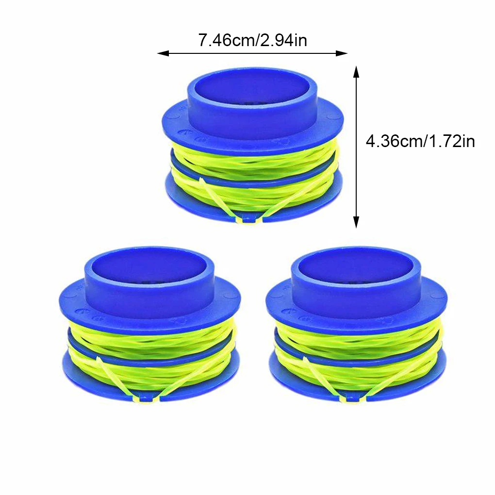 3piece Mower Line Set With 080 Diameter Thread For Smooth Operation Extended Service Life Weed Eater