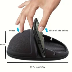 Waterproof Silicone Dashboard Phone Holder - Anti - Slip Design for Secure Navigation and Mobility (Black - 1pc)