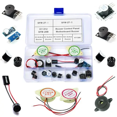 부저 알람 PCB 마운트 어소트먼트 키트, 액티브 부저, SFM-27 SFM-20B KY-006 KY-012, DC 3-24V 전자 부저, 3V, 5V, 9V, 12V Best Top5 부저 알람 PCB 마운트 어소트먼트 키트, 액티브 부저, SFM-27 SFM-20B KY-006 KY-012, DC 3-24V 전자 부저, 3V, 5V, 9V, 12V Best Top5