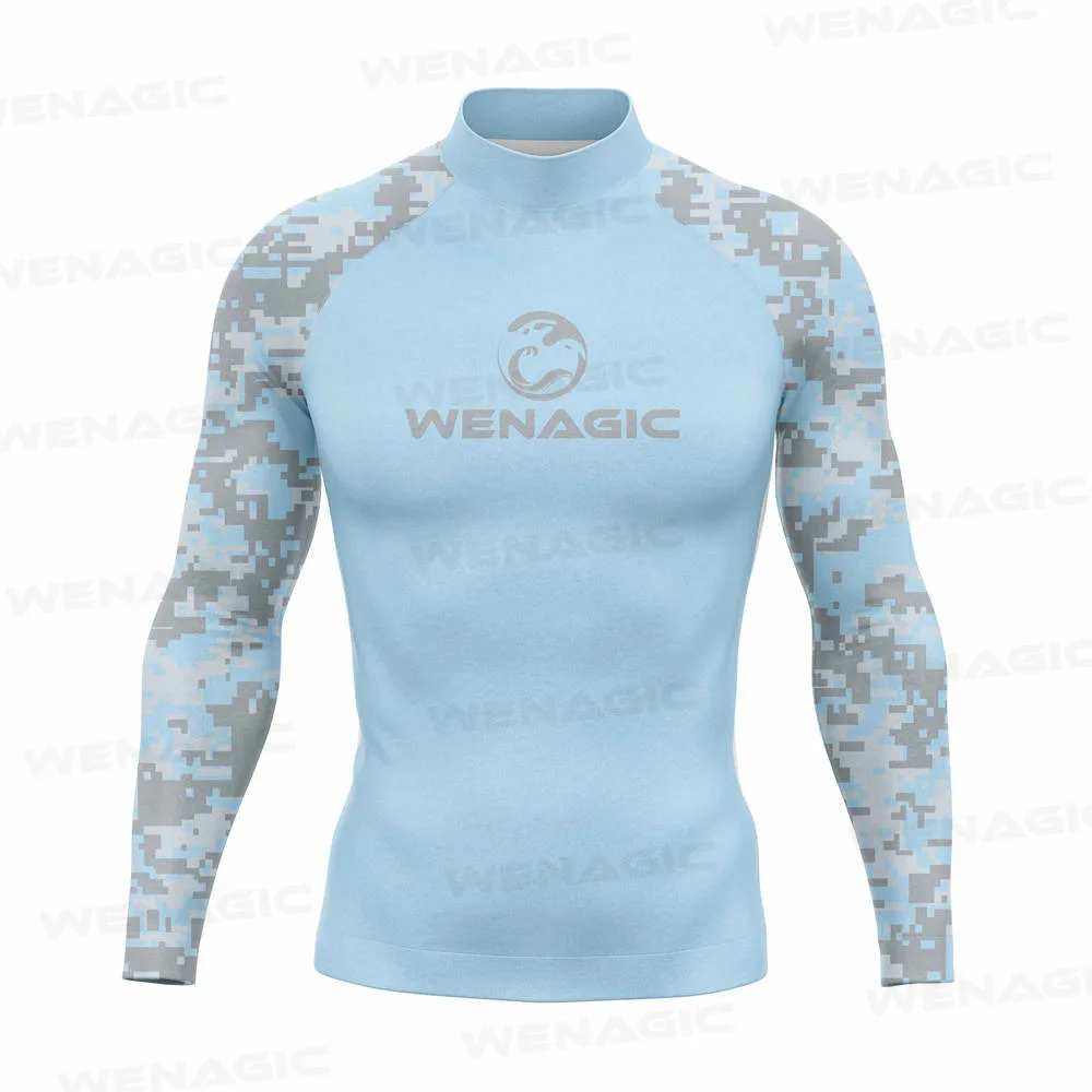 Men's UV Protection Rash Guard Diving Surf T-shirt Swimming T-shirt Swimsuit Beach Swimwear Long Sleeve Surfing Suits rash guard surfing swimsuit