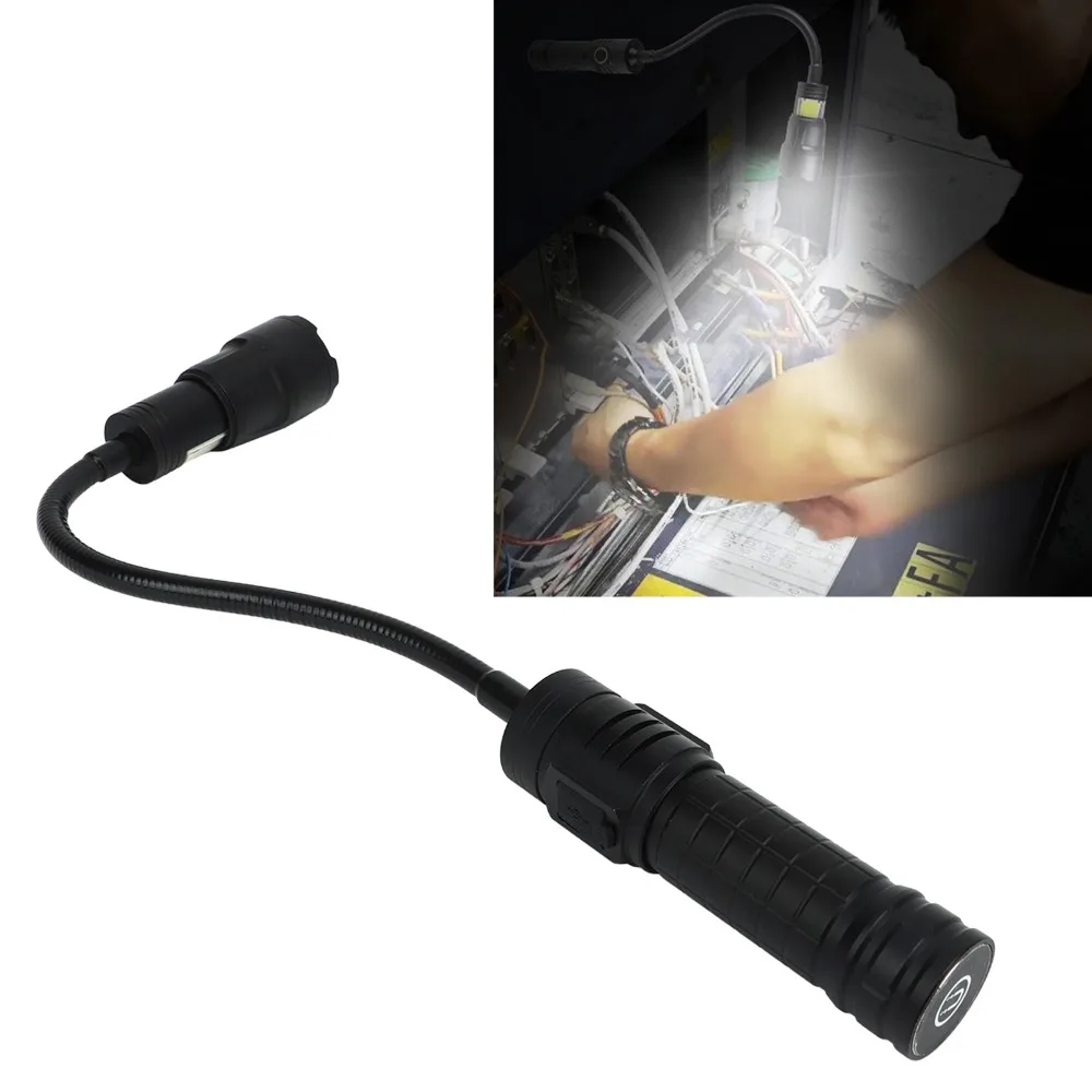 1000 루멘 LED 작업등 방수 360도 ° 조절 가능한 자석 손전등 충전식 유연한 LED 조명 검사등