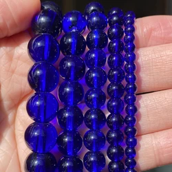 Natural Stone Beads Collection: Blue Chalcedony Crystal & Agate - 4mm (Blue Glass Crystal)