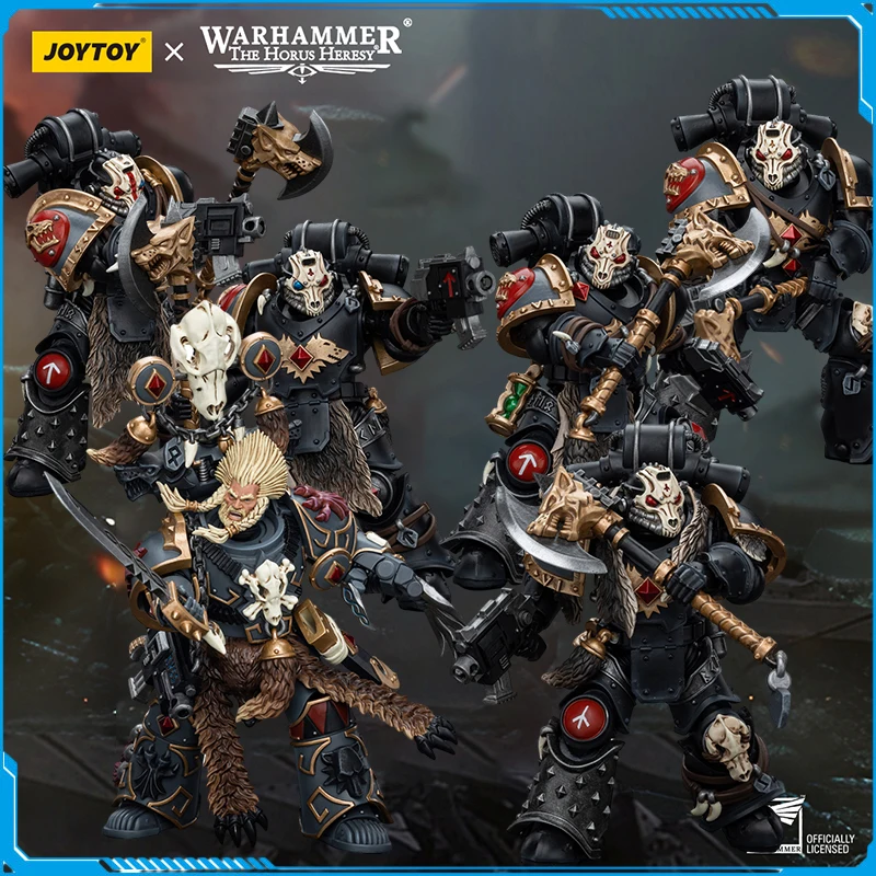HiPlay JoyToy Warhammer The Horus Heresy 1:18 Scale Figure: Space Wolves Varagyr Wolf Guard Squad Varagyr Thegn Action Figures JT6908