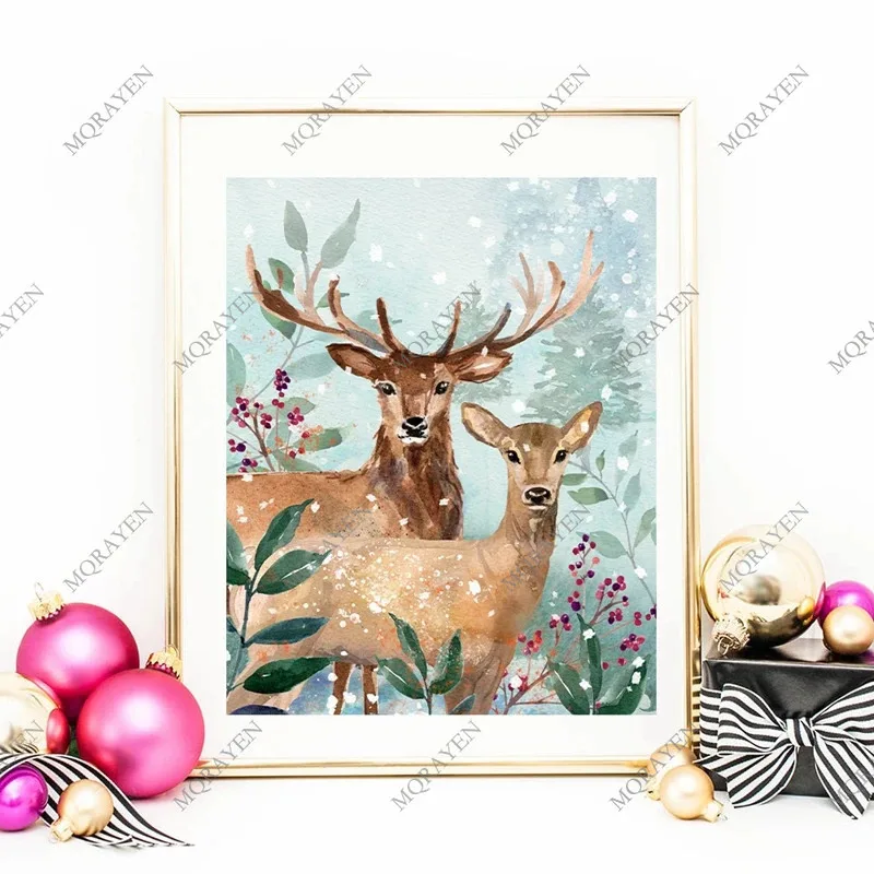 Christmas Prints Nordic Wall Canvas 5