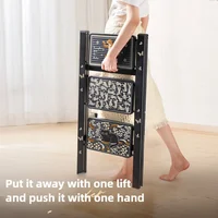 Antique Home Folding and Expansion Ladder Thickened Indoor Step Ladder Stool Three or Four Steps Climbing Multifunction Ladder 4