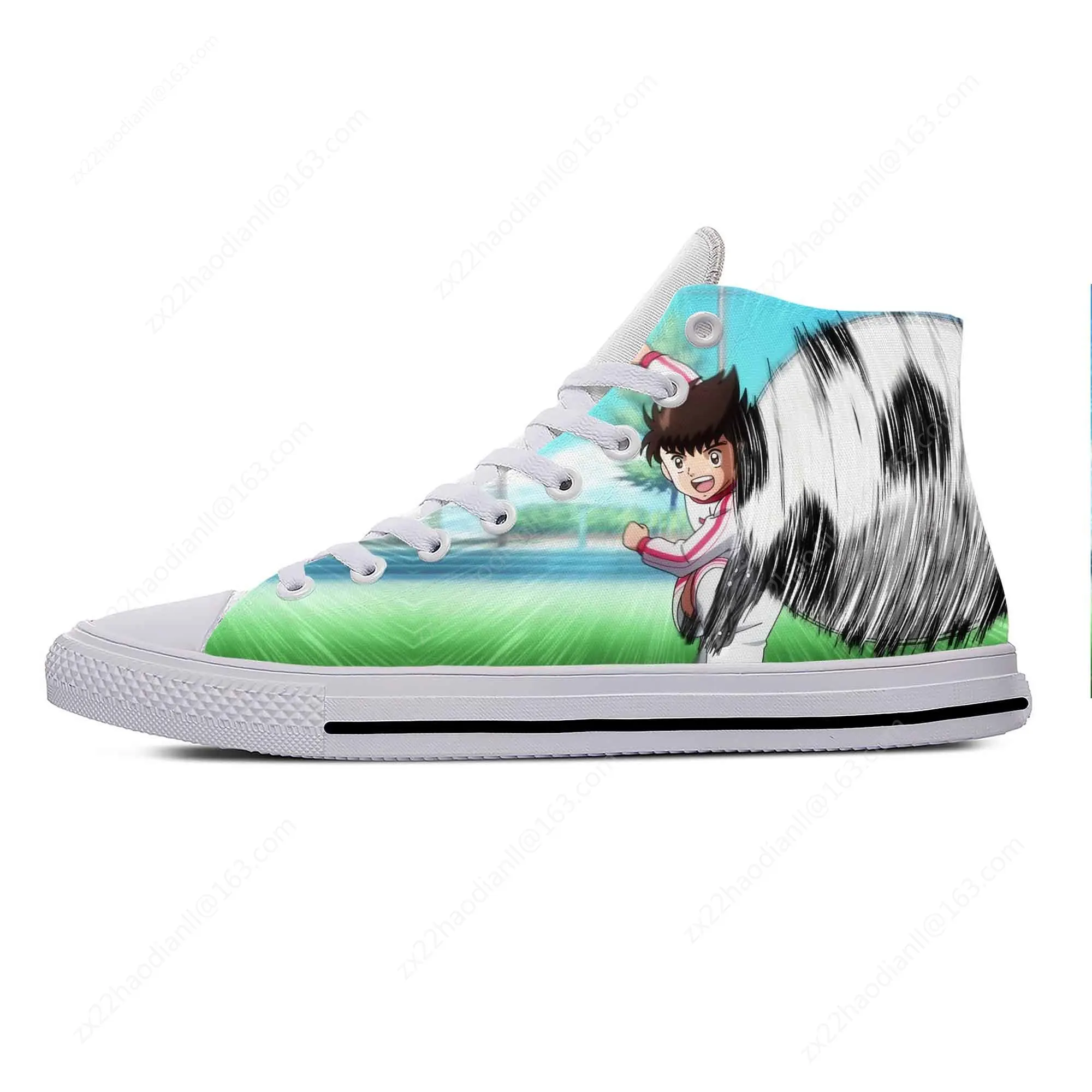 Anime Cartoon Manga Captain Tsubasa Ozora Tsubasa Casual Cloth Shoes High Top Lightweight Breathable 3D Print Men Women Sneakers