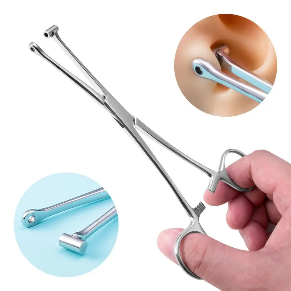 

Tool Needle Tweezers Stainless Steel Piercing Clamp Disposable Professional Tool Body Jewelry Tool Open Triangle Forceps