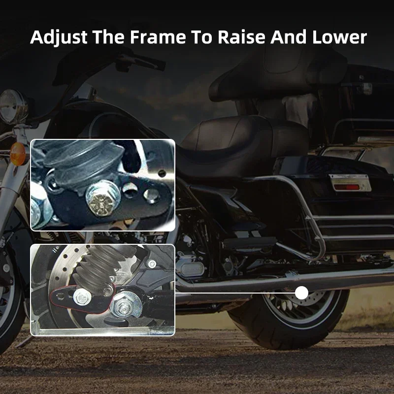 Adjustable Black Rear Shock Lowering Link Block Drop Kit - 1 to 3