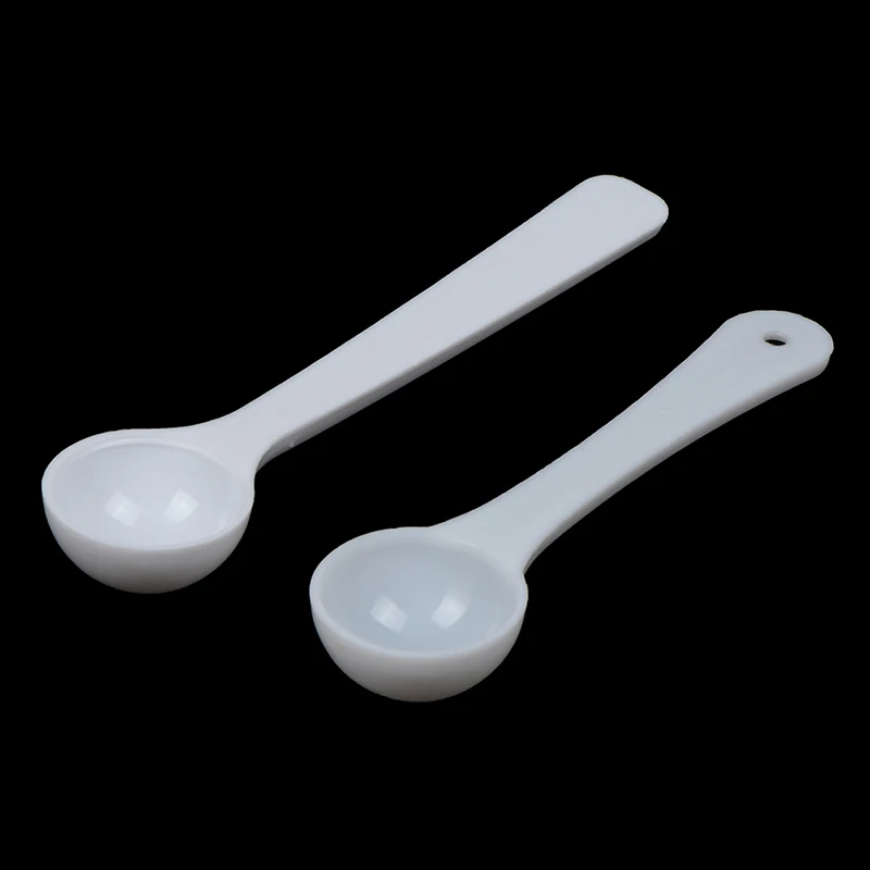 20PCS/lot 1g Professional Plastic 1 Gram Scoops/Spoons For Food/Milk/Washing Powder/Medcine White Measuring Spoons