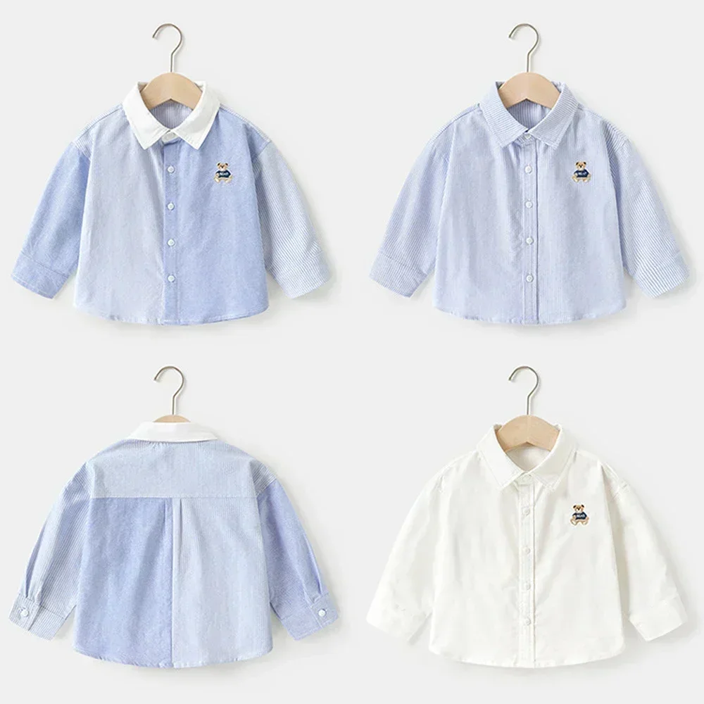 Baby Boys Blouses Kids Cartoon Outerwear Shirts Spring Autumn Fashion Tops 2 To 10Yrs Children's Clothing Casual