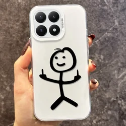 Sleek Aurora Line Man Phone Case for Xiaomi 17T (White)