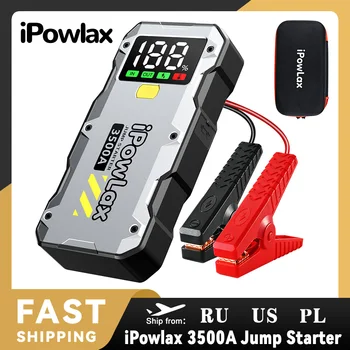 iPowlax 3500A Avviatore di emergenza 15000mAh Accumulatori e caricabatterie di riserva Dispositivo di avviamento per auto per avviamento batteria per auto diesel a benzina