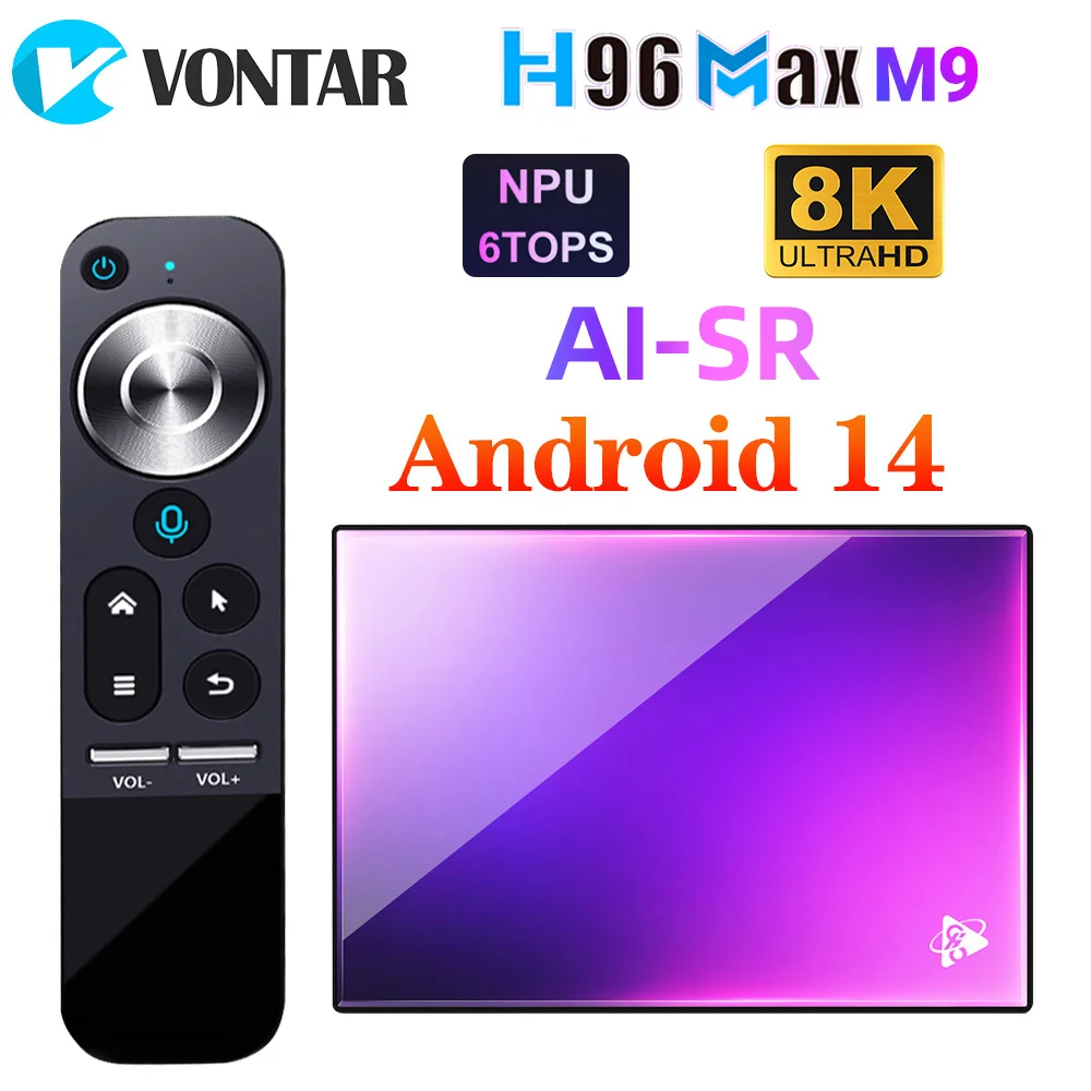 H96 Max M9 AI Smart TV Box アンドロイド14 ボックス Amazon.com: H96 Max M9 TV Box Android 14.0 RK3576 8GB RAM