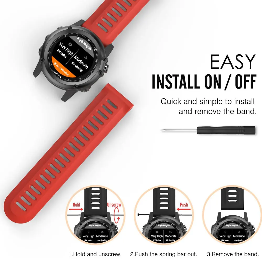 Garmin Fenix 3  26mm ʺ ߿  Ǹ ð  Garmin Fenix 3HR Ʈ  26mm ð Ʈ,  ո 