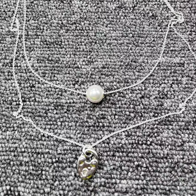 

New 2022 UNOde50 Fashion 952 Silver Plated Pearl Pendant Holiday Jewelry Gift