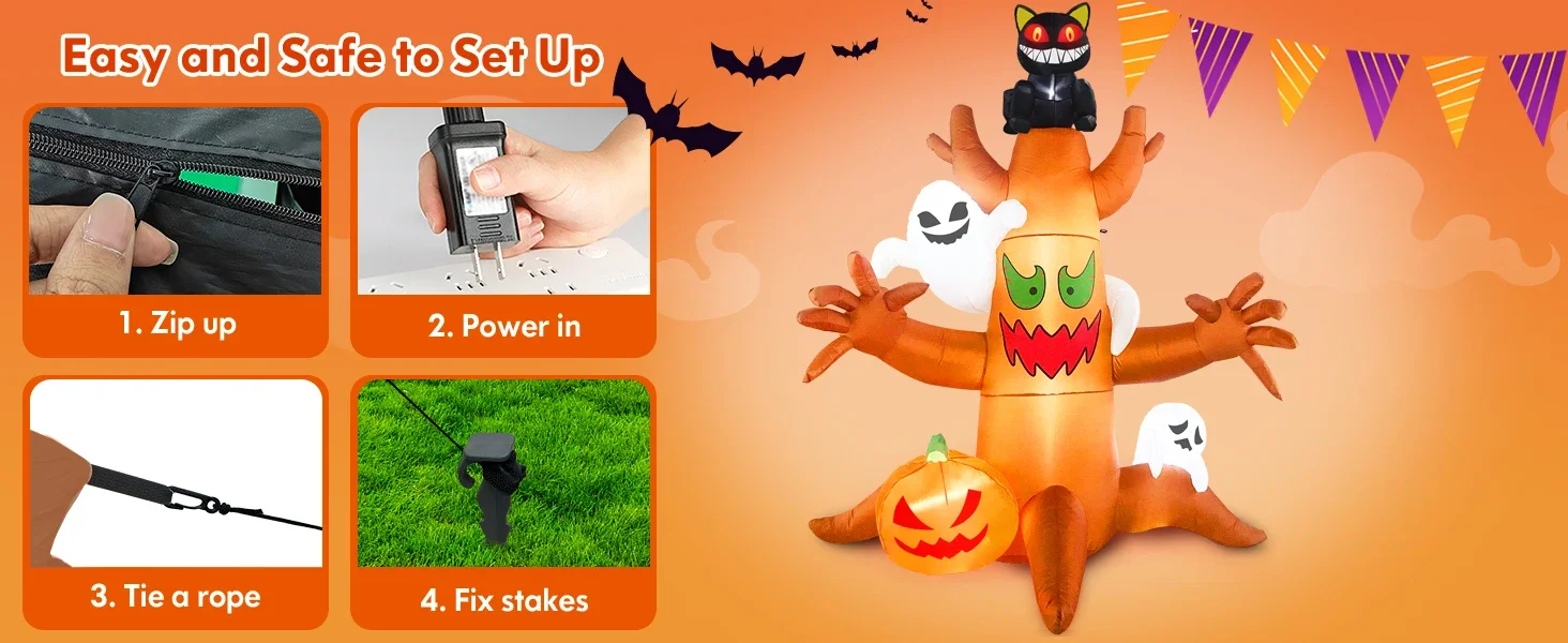 spooky tree inflatable halloween