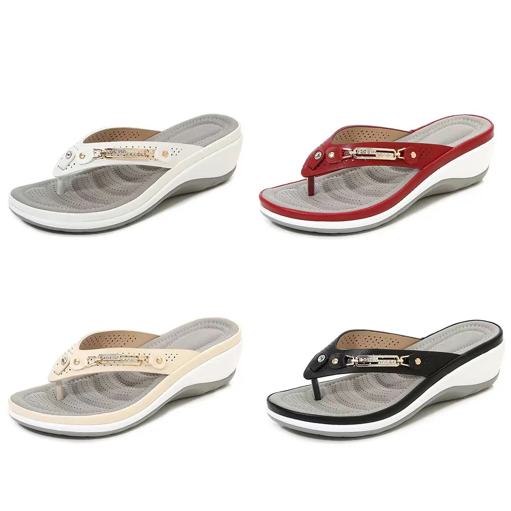 2024 Women's Slippers New Fashion Slides Non-Slip Shoes Beach Sandals Women Outside Leisure Flip Flops Wear Open Toe — view 4
