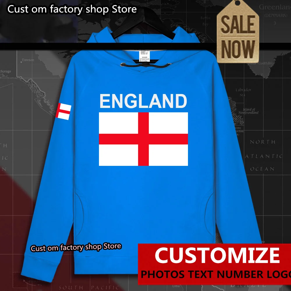 

England English ENG UK mens hoodie pullovers hoodies men sweatshirt streetwear clothing hip hop tracksuit nation flag Spring 02