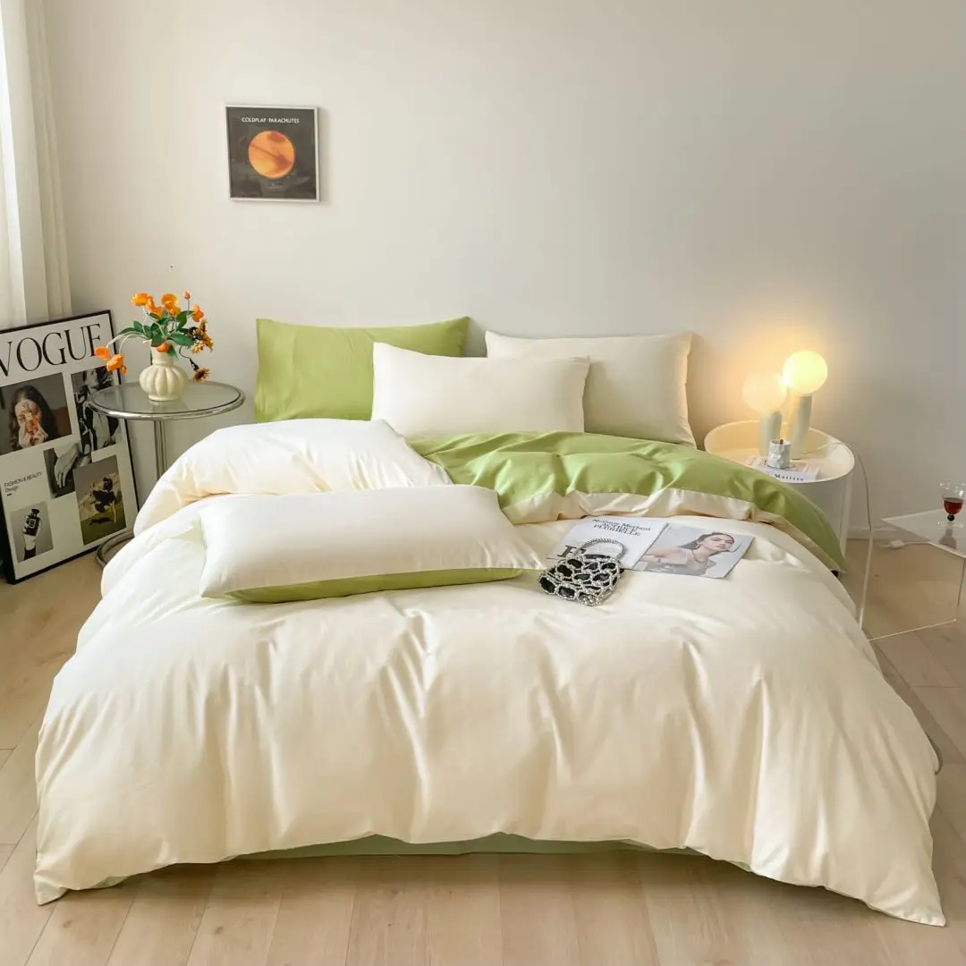 Duvet Cover 100% Egyptian Cotton Duvet Cover 400TC Solid Color Comforter Cover Zipper Closure Corner Ties Soft Luxury Hotel Bedding
