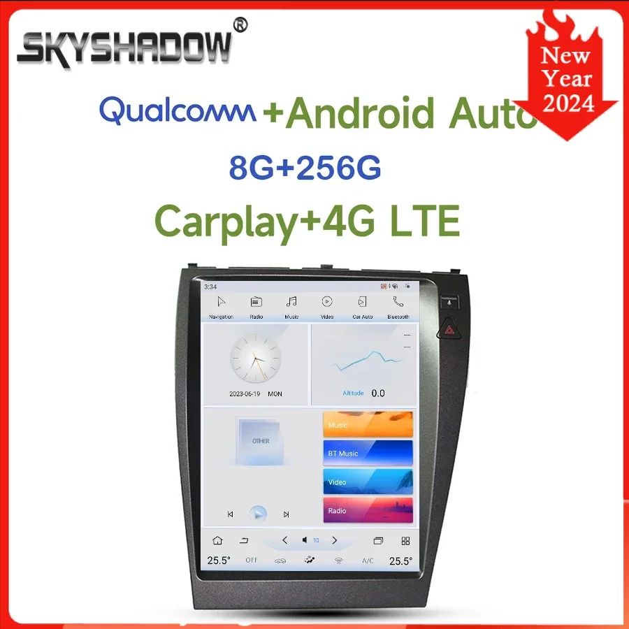 

Tesla Qualcomm Carplay 360 LTE Car DVD Player DSP Android 11.0 8G+256G GPS Radio Wifi Bluetooth for LEXUS ES240 ES350 2006-2012