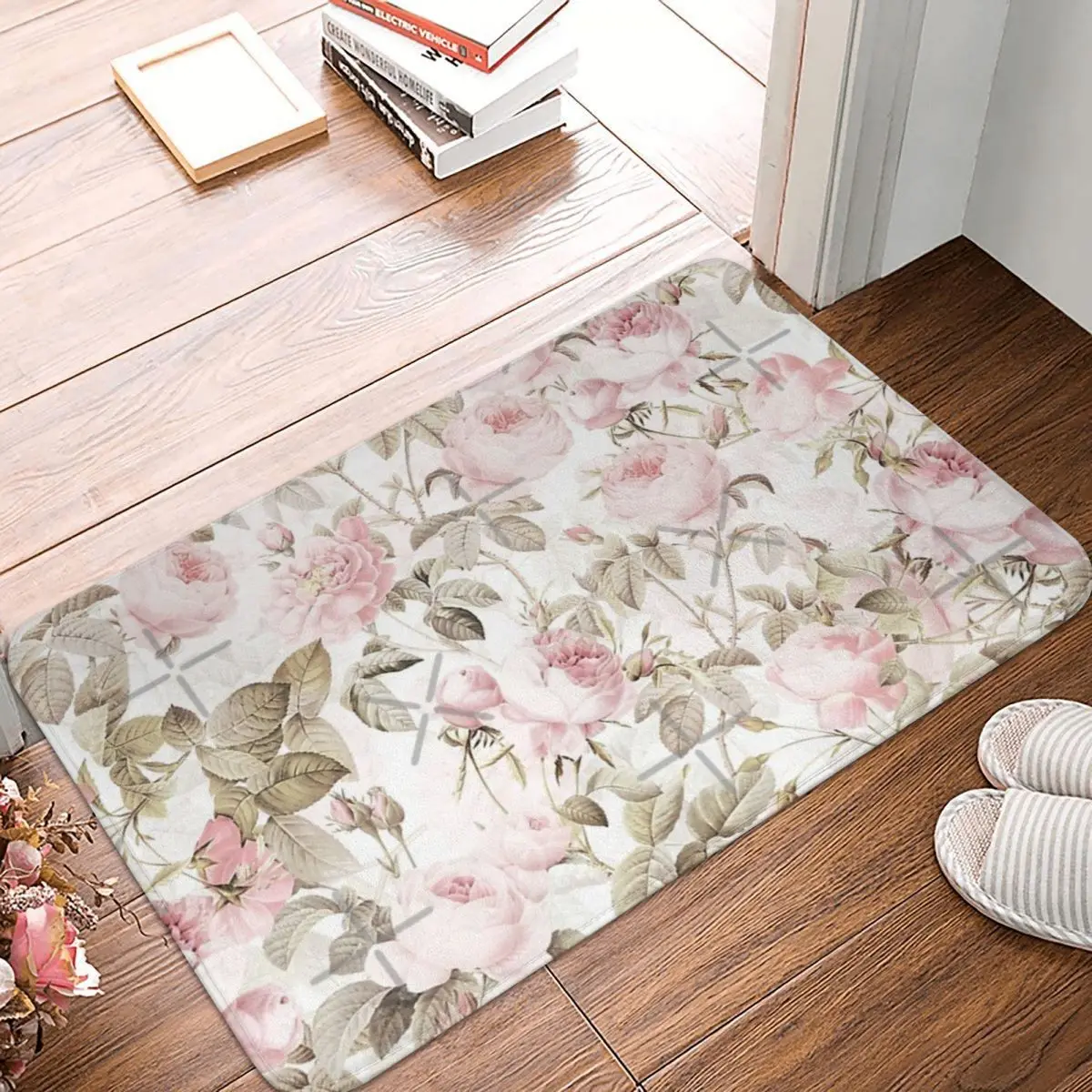 

Sepia Old Vintage Roses Botanical Garden 60x40cm Carpet Polyester Floor Mats Cute Style Durable Gifts