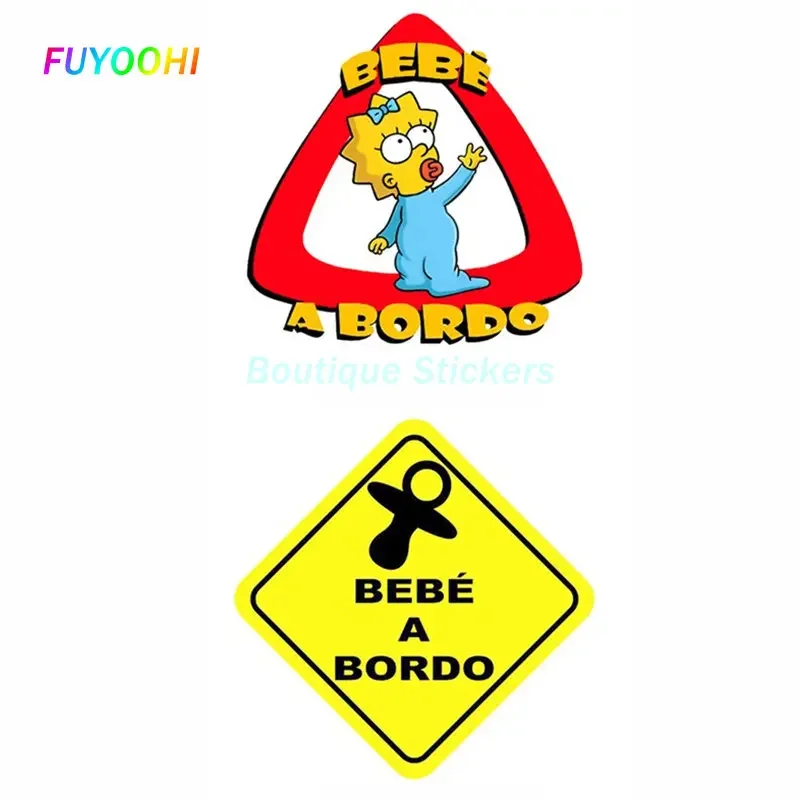 

FUYOOHI Play Stickers Dawasaru Baby on Board In Spanish Colorful Car Sticker Funny Stickers Styling Laptop Removable Decals