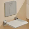 Home Non-slip Elderly Bathing Special Back Bathroom Chair Folding Wall-mounted Bathroom Seats Shower Chair Changing Shoe Stool 2