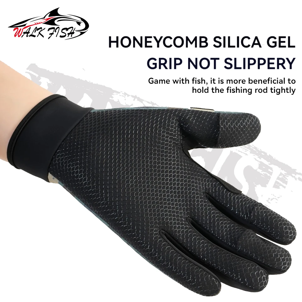المشي الأسماك قفازات الصيد الوجه إصبع شاشة تعمل باللمس سميكة سيليكون المضادة للانزلاق مقاوم للماء مقاومة للاهتراء خريف شتاء في الهواء الطلق