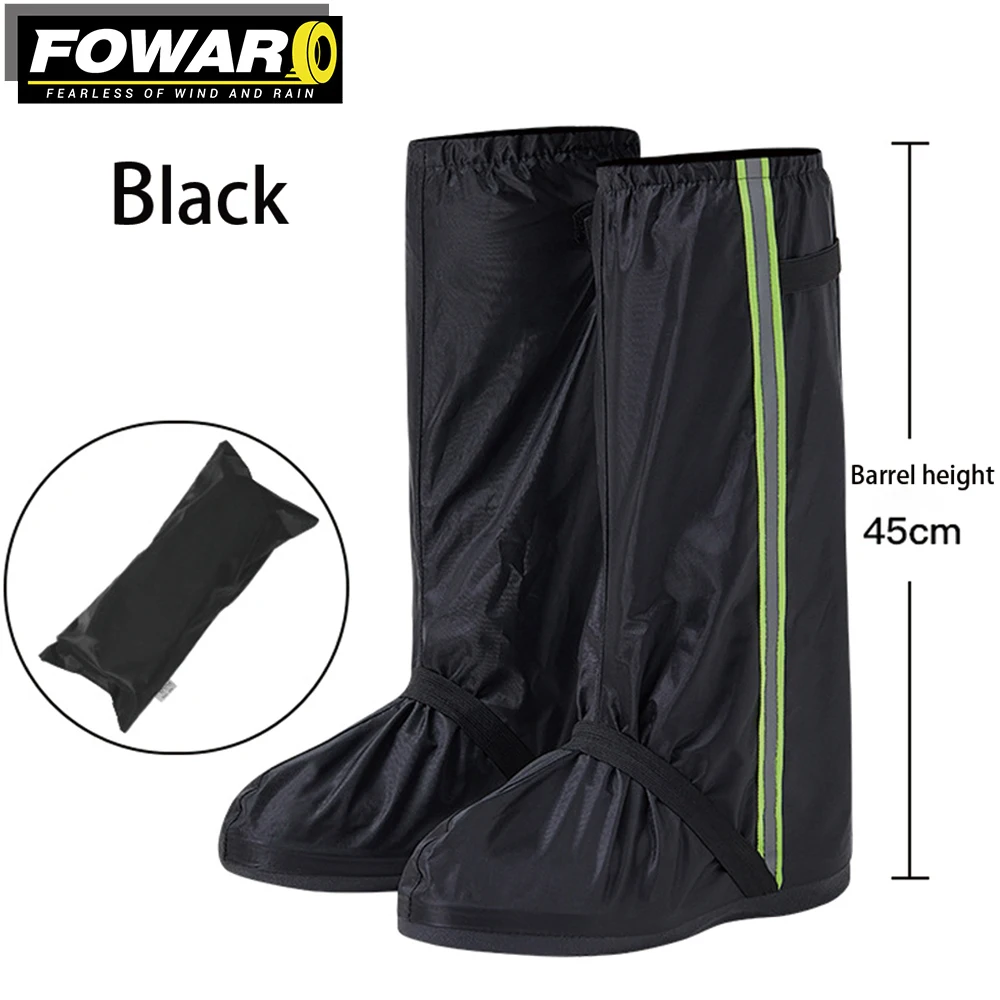 Motorcycle Wear-resistant High-tube Waterproof Rain Boot Cover Outdoor Travel Rain Shoe Covers Motocross Riding Sport M-3XL