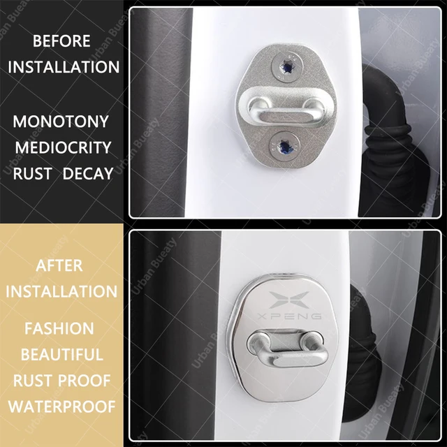 Car Door Lock Cover Auto Emblem Protection Case for Xpeng Xiaopeng G3 G3i G6 G9 N5 P5 P7 P7i X9 Car Accessories Car styling 2