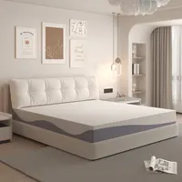 Уютный матрас из пеноматериала, высота средней твердости, 20 см, сертифицированный Oeko-TEX, серо-белый, двойная спальная куртка H3/H4, съемная — изображение 5