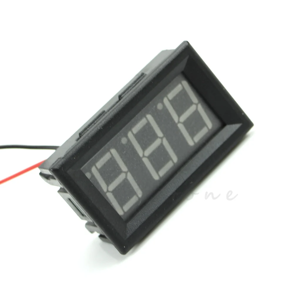 Mini for DC 5-120V Voltmeter LED Panel 3-Digital Display Meter 2-wire