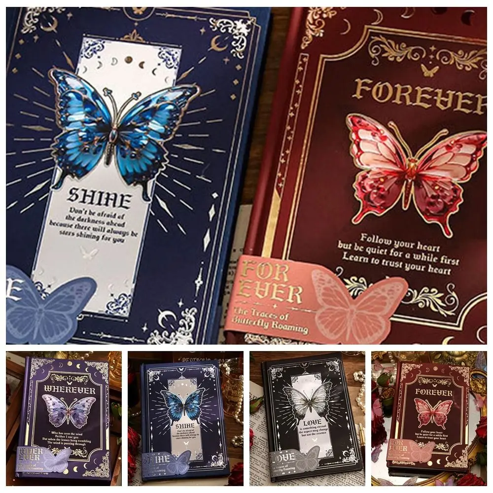 

Colorful Vintage Hardcover Books Handbook Exquisite Retro Notebook Butterfly Retro Art Vintage Colorful Butterfly Notebook