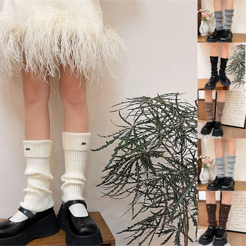 

Women Knee High Leg Warmer High Boot Long Tube Socks Knitting Ankle High Bandage 37JB