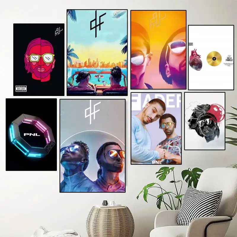 

Rapper PNL QLF Singer POSTER Prints Wall Painting Bedroom Living Room Wall Sticker Small