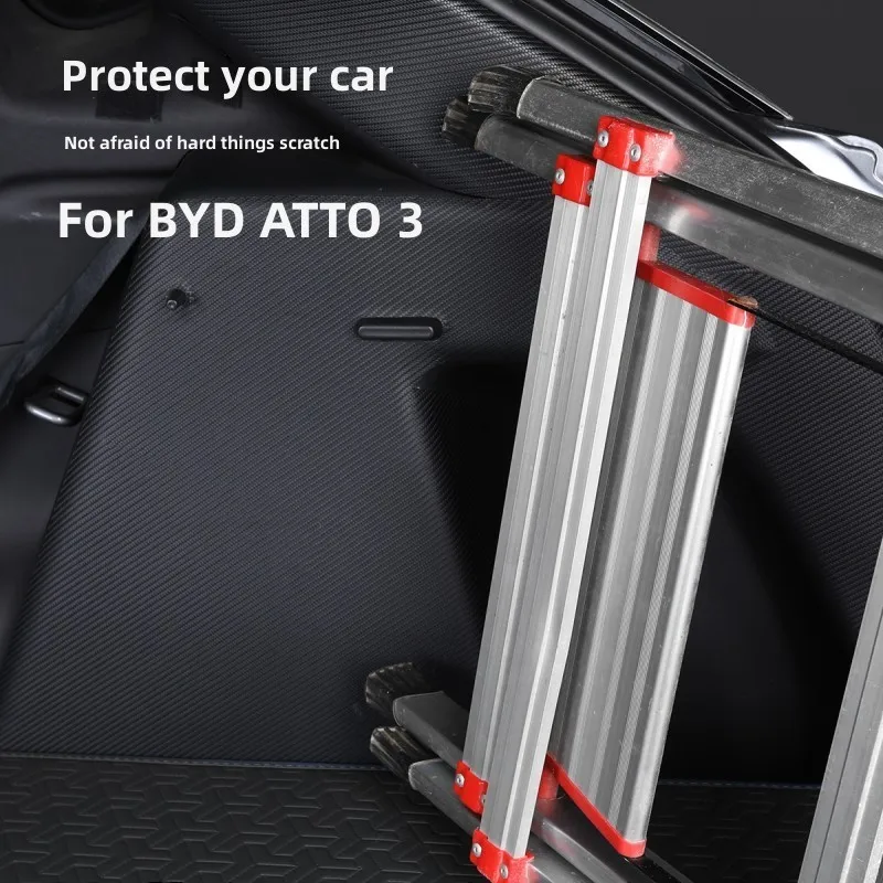 

Боковые защитные наклейки для багажника автомобиля, устойчивые к царапинам наклейки из углеродного волокна с узором для BYD ATTO 3 YUAN Plus 2022 2023