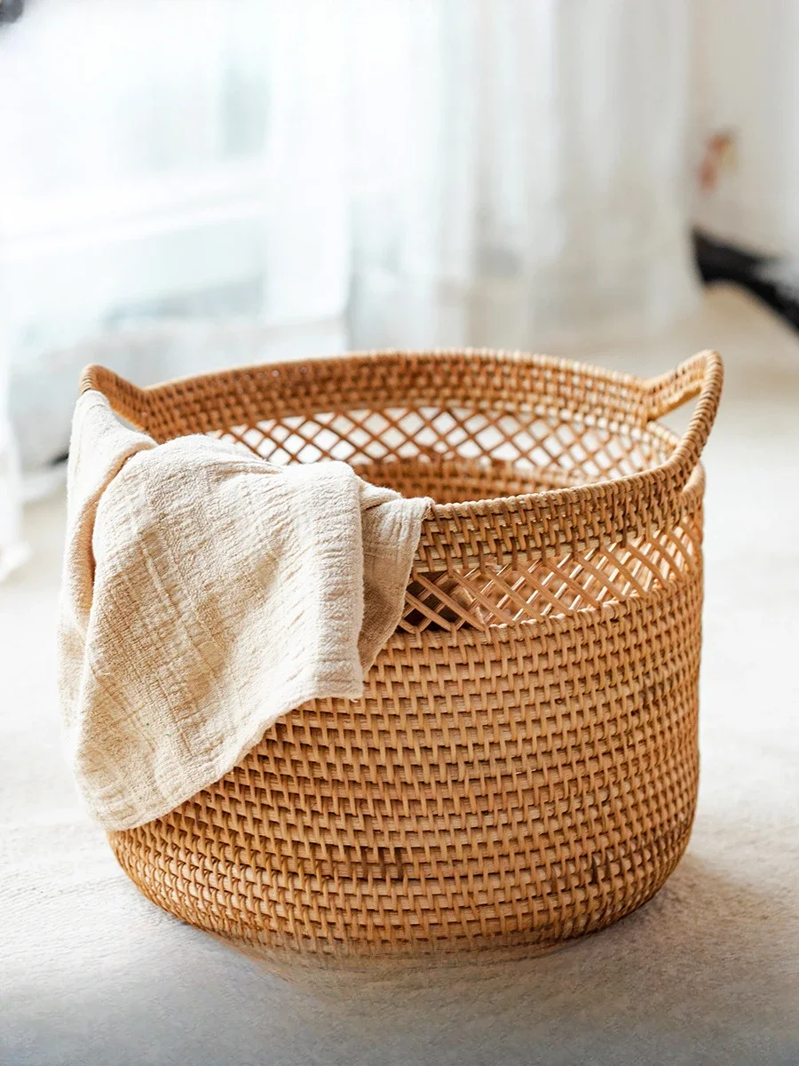

Vietnam Vine Weaving Dirty Clothes Basket Dirty Clothes Storage Basket Bathroom Household Dirty Clothes Basket Clothes Storage