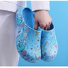 Medical print Nurse Clogs EVA Surgical Slippers Lightweight Non-slip Doctor Scrub Clogs Dental Pet Clinic Nursing Clogs Y07-1 2