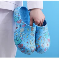 Medical print Nurse Clogs EVA Surgical Slippers Lightweight Non-slip Doctor Scrub Clogs Dental Pet Clinic Nursing Clogs Y07-1 2