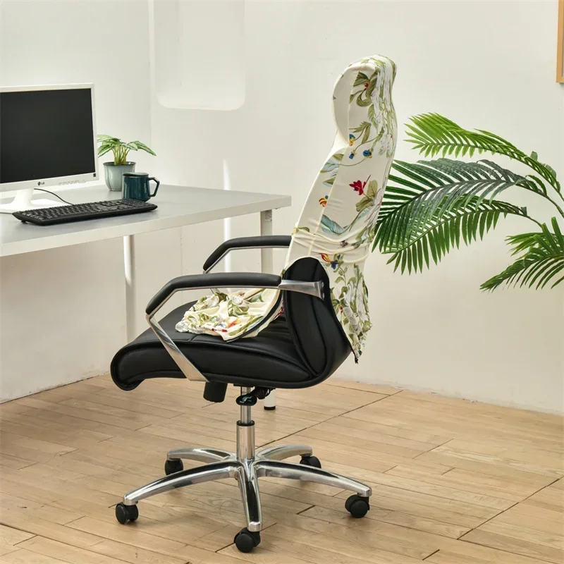 Floral Prints Elastic Office Chair Cover Geometry Stretch Computer Chairs Slipcovers Rotating Gaming Seat Covers Dust Protector chair cover